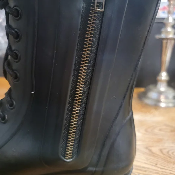 Steve Madden Rubber Combat Boots - Picture 5 of 7